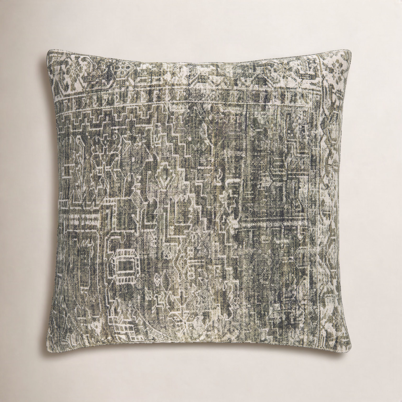 Galey Alix x Livabliss Toole Pillow Cover, 18"H x 18"W, Down, Green