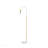 Gold Arc Floor Lamp with Marble Base & Glass Shade