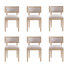 Fully Assembled Dining Chair, Upholstered Side Chair With Solid Wood Legs (set Of 6)