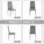 Ensemble de salle à manger rond 3 pièces, ensemble de 2 chaises de table pour la cuisine et la salle à manger, coin repas, plateau de table en verre, argent / gris-1303184374-1303184379
