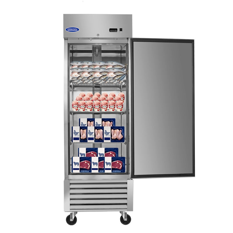 Commercial Freezer With Solid Door Reach-In Freezers Stainless Steel Etl Approved Upright Freeze Storage