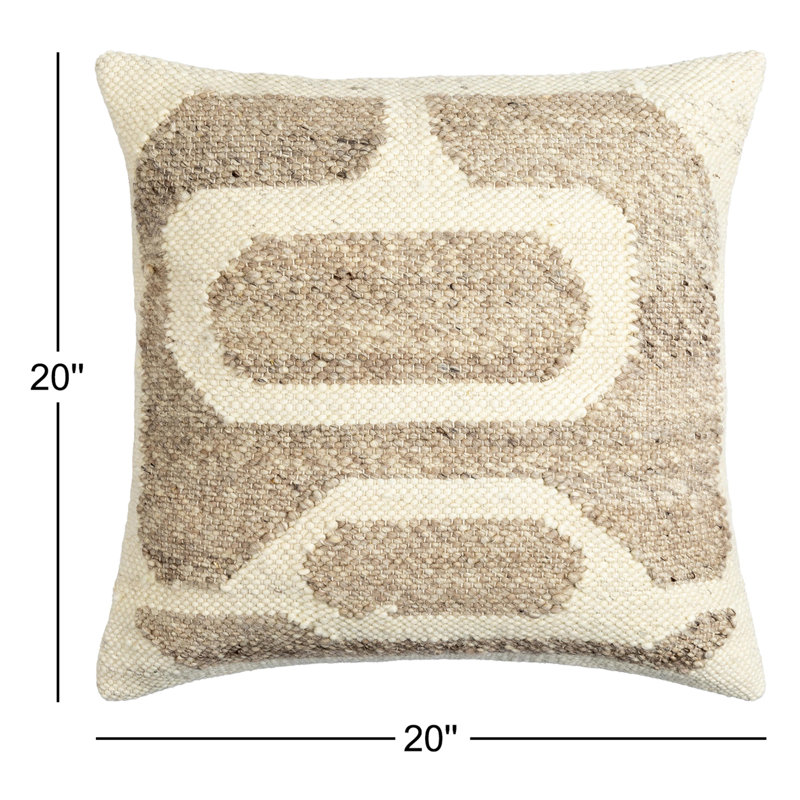 Dia Wool Blend Pillow Cover, 20" x 20", Pillow Cover Only - No Insert
