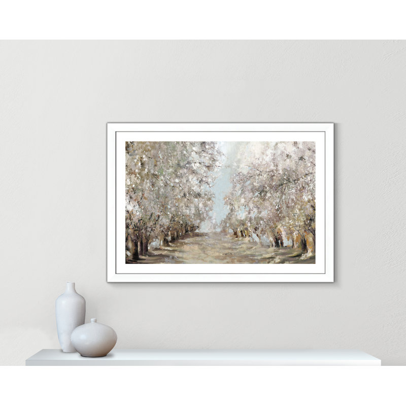 Spring Blossoms - Art encadré autoportant, H 31 po x l 43 po x P 1,25 po, Cadre blanc mat
