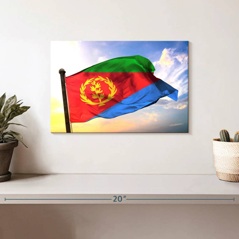 Eritrea Flag, 8" H x 12" W