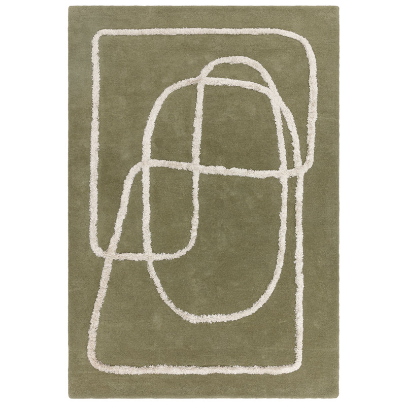 Brinlie Abstract Wool Hand Tufted Area Rug, Rectangle 200 x 300cm