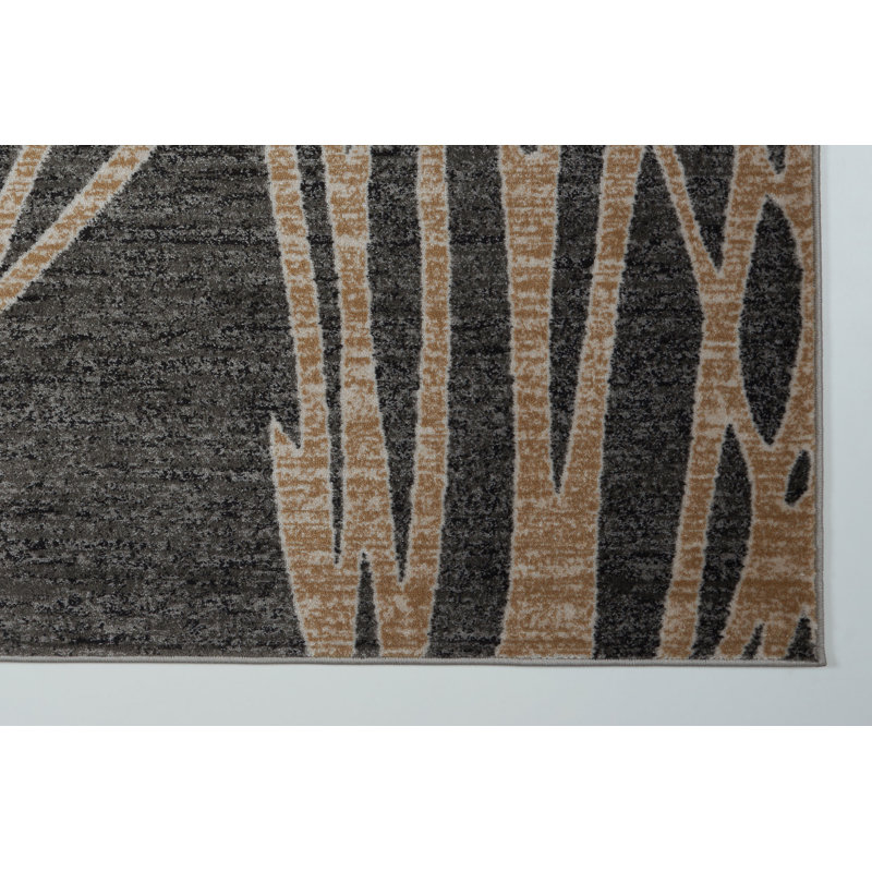 Tapis gris à motif géométrique Donnybrook, 7 pi 8 po x 10 pi 5 po