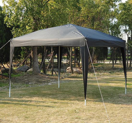 Outsunny 3 x 3M Garden Pop Up Gazebo Height Adjustable Marquee Tent, Black