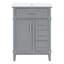 Meuble-lavabo moderne autoportant 24 po avec lavabo en céramique 24 po-1103962945