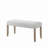 6Pc 66"W Rectangular White Faux Marble Top Dining Set With Bench