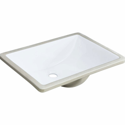 Lavabo rectangulaire en céramique blanche, avec trop-plein, insonorisant, résistant à la chaleur, aux taches, aux égratignures et à la rouille. Sans perçage pour robinetterie.