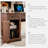 Ohana 58'' W Rectangle Computer Desk with Storage Cabinet and Drawers, Workstation for Office Home-633603152