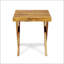 Table d'appoint rustique en bois d'acacia à finition sablée avec base en croix classique pour l'extérieur