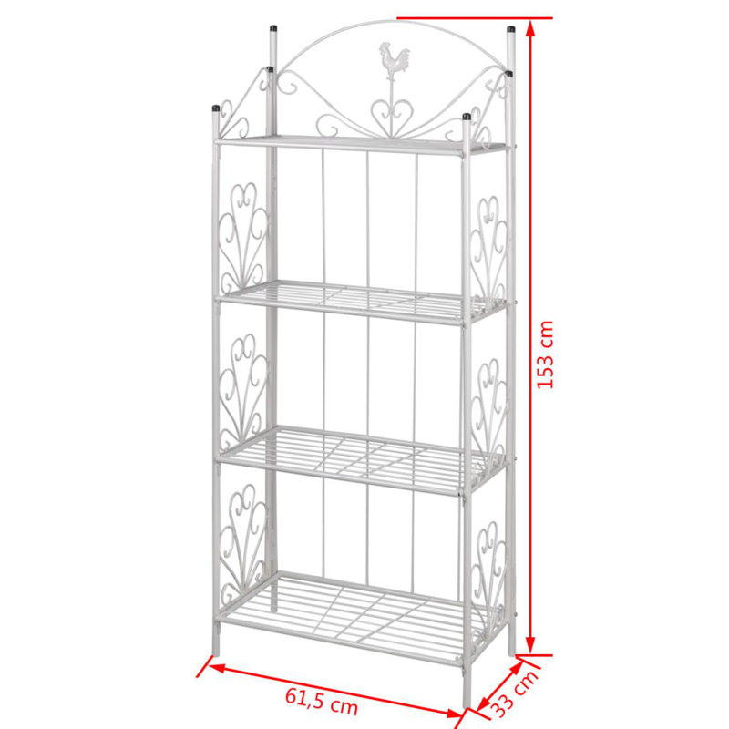 Support à plante pour l'intérieur et l'extérieur, Blanc