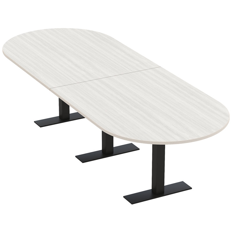 Table de conférence Parinka, Noir mat, Cyprès blanc, L 72 po x l 48 po