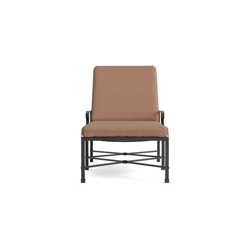 Venetian Outdoor Chaise Lounge, Fusion Clay, Textured Pewter