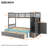 Convertible Bunk Bed With Extra Storage Capacity - Gray Twin Upper And Adjustable Bottom-1022174016-1022174018