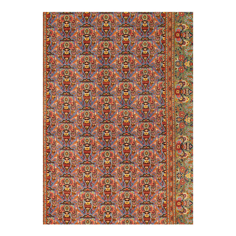 Oriental Area Rug in Light Blue