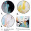 Bleu azur et blanc fusion - ensemble de 4 peintures abstraites-1179313506