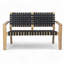 Causeuse de patio en bois d'acacia Melvin-108971823