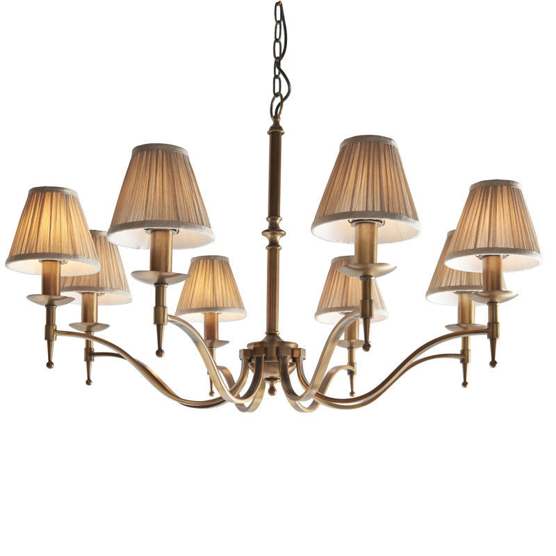 Emperador 8 - Light Shaded Chandelier, Brass