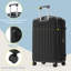 Ensemble de 3 valises à ouverture frontale, valise de transport rigide avec port USB, bagage extensible avec poignée à roulettes, verrou TSA