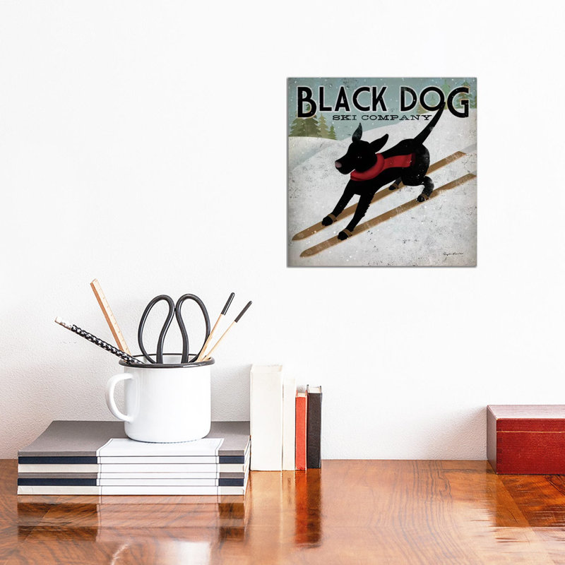 Black Dog Ski Co. II by Ryan Fowler - Gallery-Wrapped Canvas Giclée on Canvas, Wrapped Canvas, 30.48 cm H x 30.48 cm W