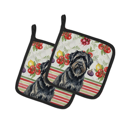 Bouvier des Flandres Vegetables Pair of Pot Holders