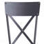 Chaise d'appoint grise et noire sable avec dossier parfait en forme de X (ensemble de 2)