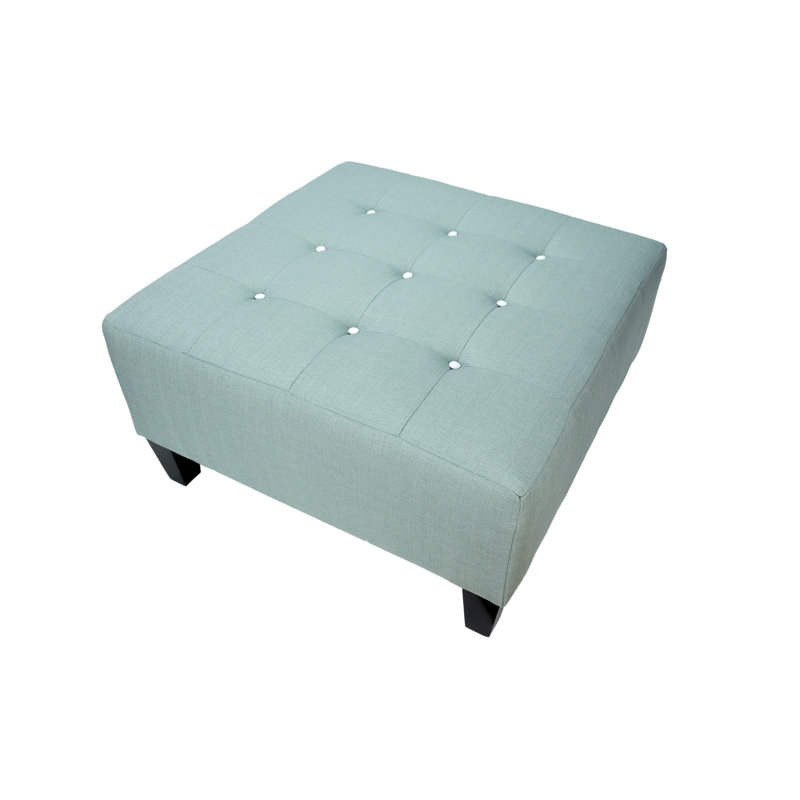 Repose-pieds standard carré 34 po Emerson, Blanc, Brume de mer
