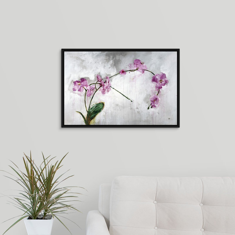 « asdispositions », peinture sur toile, Cadre flottant noir, H 17,7 po x l 25,7 po x P 1,75 po