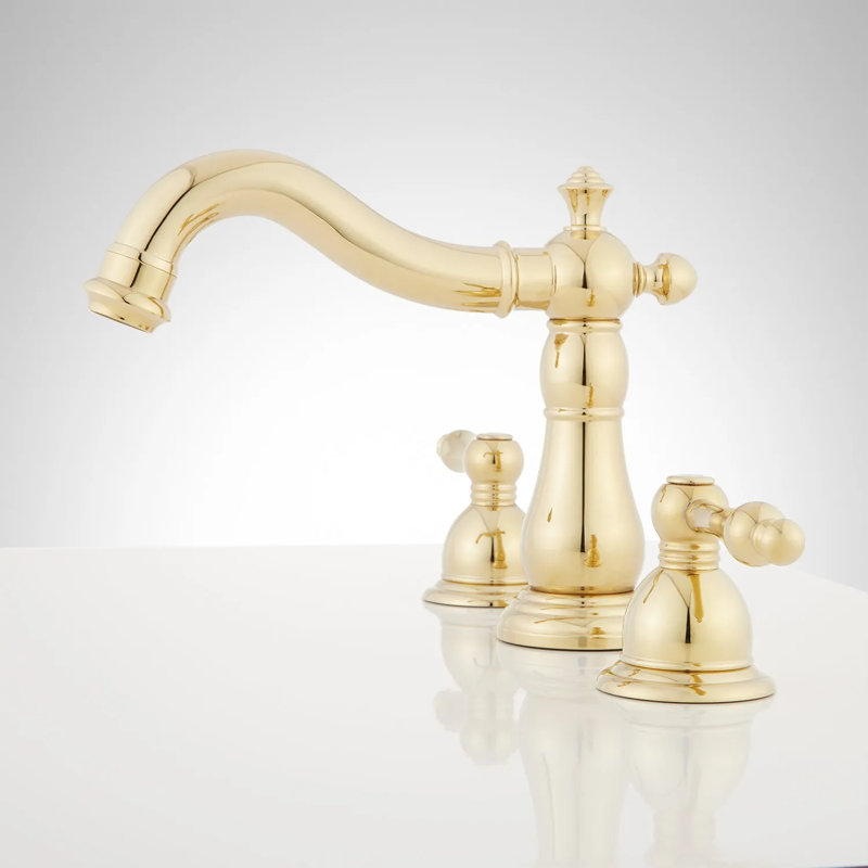 Enid Widespread Bathroom Faucet, Polished Brass
