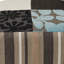 34.5cm Wide Square Floral Standard Ottoman