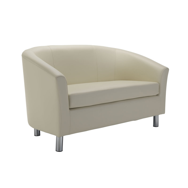 2 Seater Loveseat, Chrome, Blue