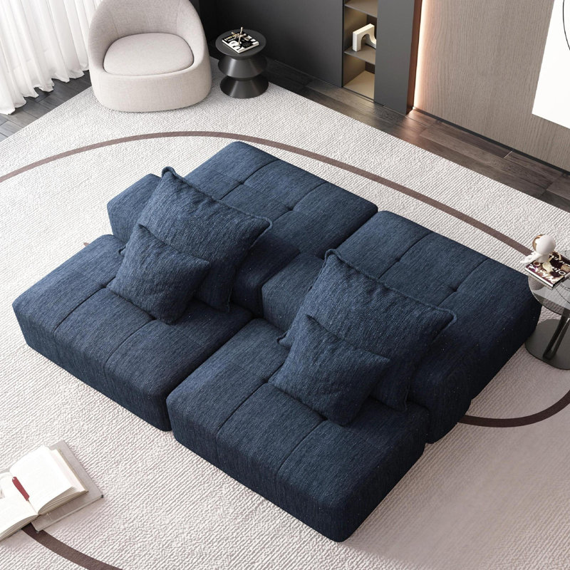 Canapé modulaire surdimensionné Modern, 4, Bleu
