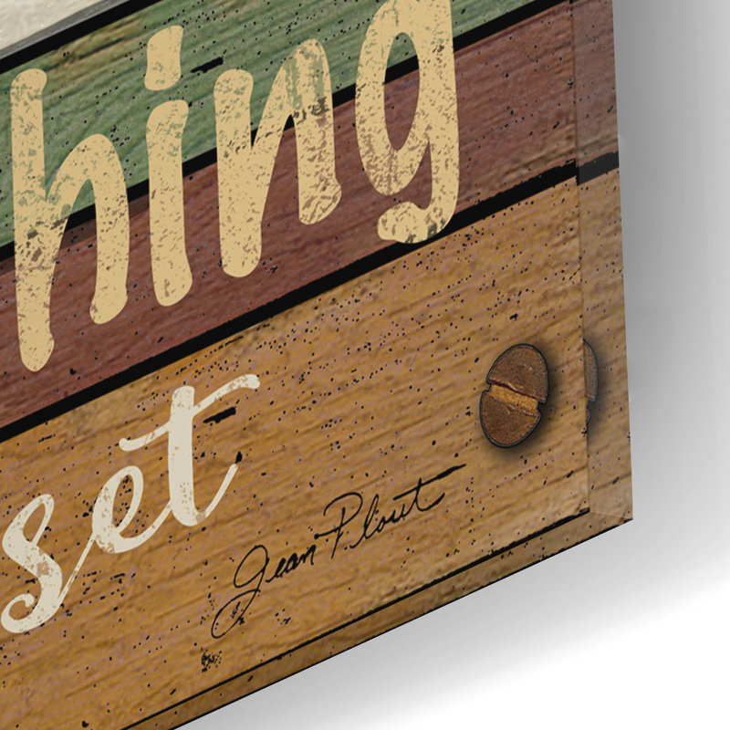  «Cabin Rules On Wood» par Jean Plout, art mural en verre acrylique, H 16 po x l 12 po x P 0,13 po