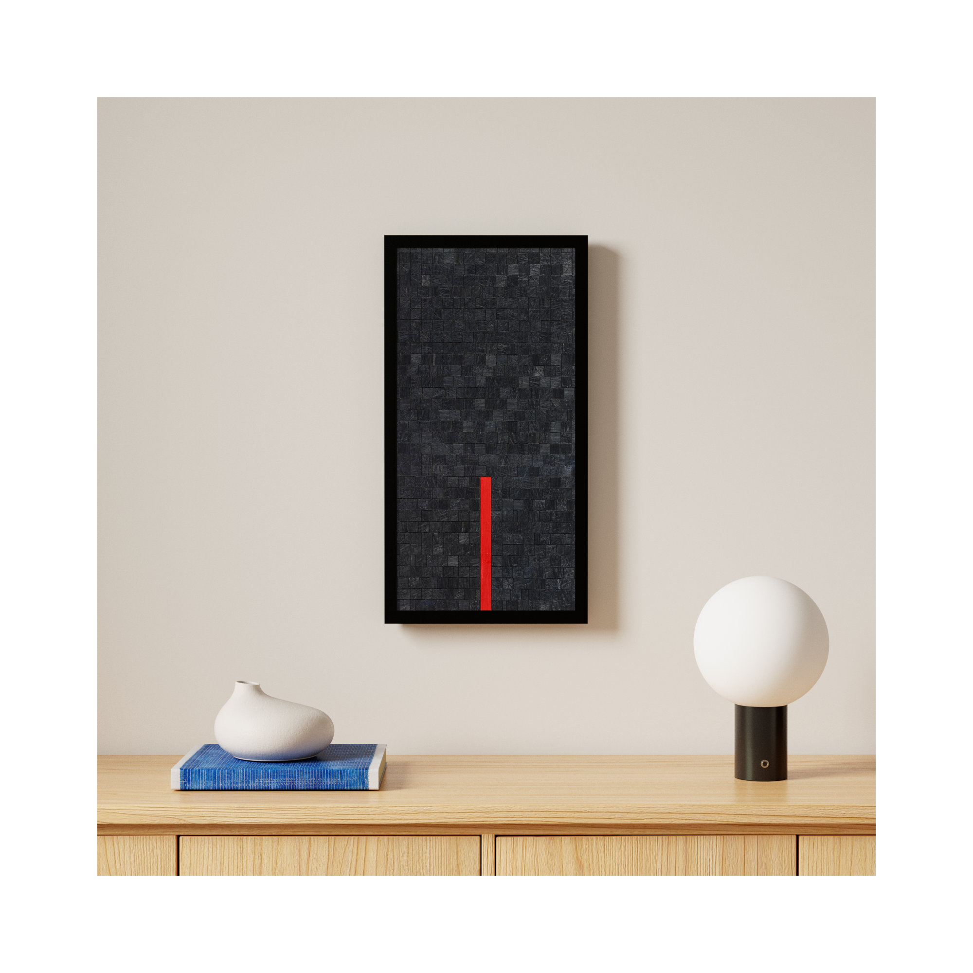 Close by Alex Dunn, 25" H x 13" W, Black