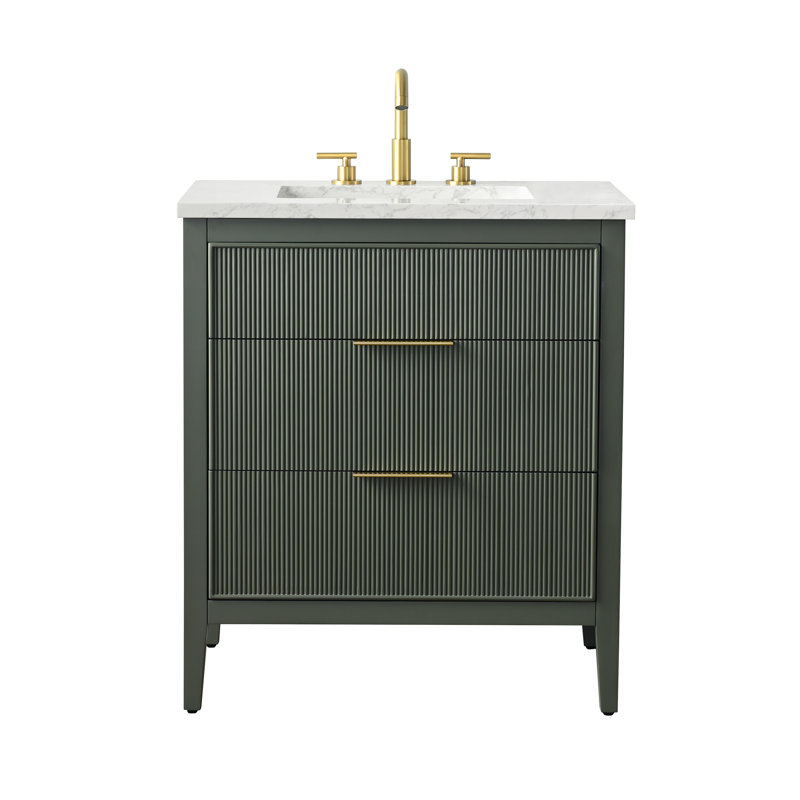 Emma 30" W Single Vanity, Vintage Green