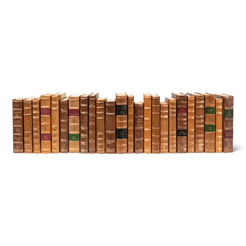 Ensemble de livres décoratifs en similicuir 24 pièces