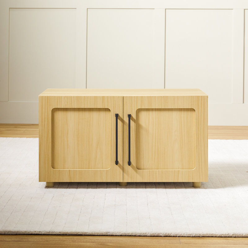 Armoire d'appoint moderne à profil bas avec cadre encadré 32 po Modern, Riviera, H 18 po x l 32 po x P 16,5 po