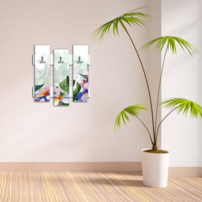 Portemanteaux mural blanc / vert Biehle