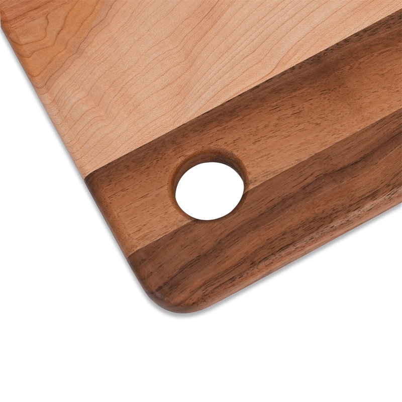 CONSDAN Mixed Hardwood Cutting Board, Food-Safe Kitchen Chopping Board for Meat, Vegetables, Fruits, 10" x 7"