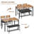 4-Piece Dining Table Set For 4, Kitchen Table With Pu Upholstered Bench and 2 Dining Chairs-114216665