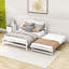 Lit plateforme double avec lit gigogne réglable-1971116270