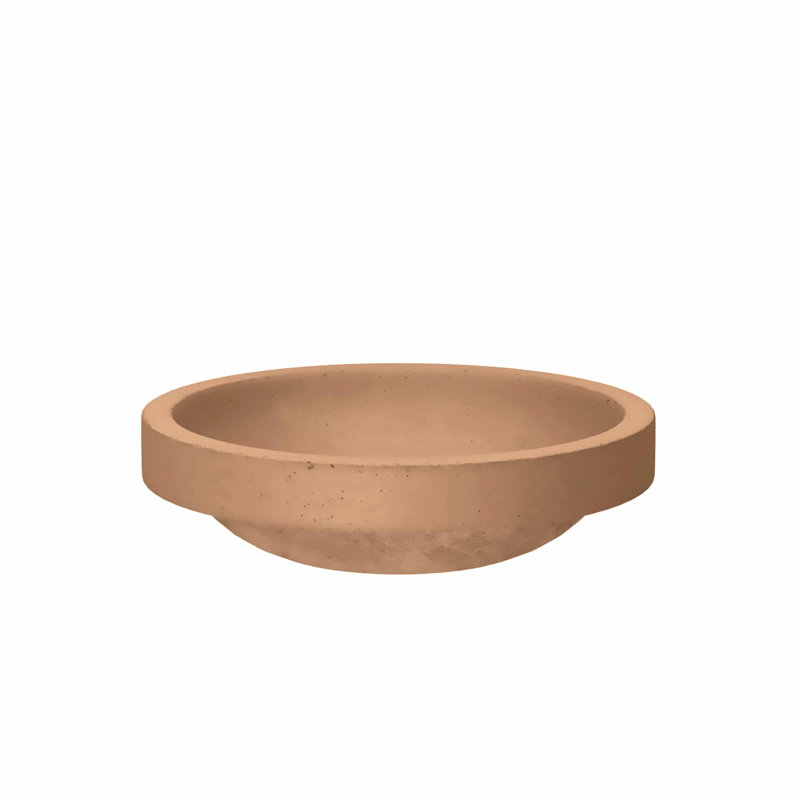 Tolosa Stone Handmade Oval Drop-in Bathroom Sink, Terracotta