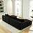 Boneless 115"Modular Sectional Corduroy Couch with 2 Ottomans,Luxury Durable Comfort U Shaped Sofa,No Assembly Required for Living Room-259438631