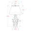 Lampe de table moderne et contemporaine Lea en résine beige, H 27,82 po x l 17,82 po x P 17,82 po