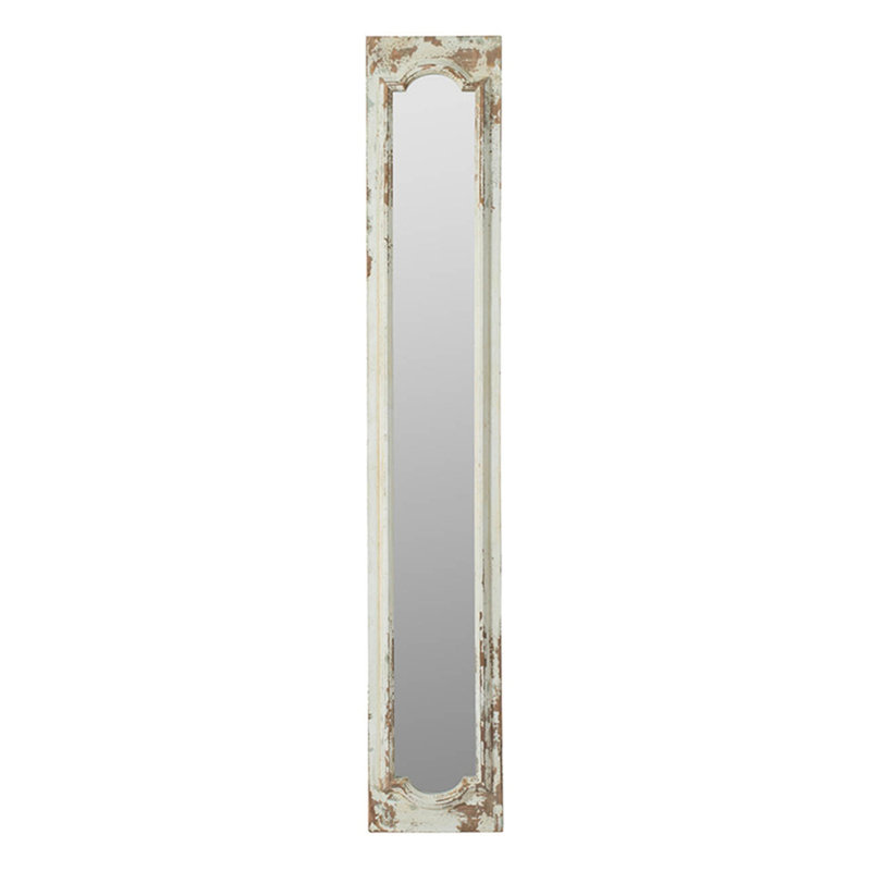 Mirror with Distressed White Finish