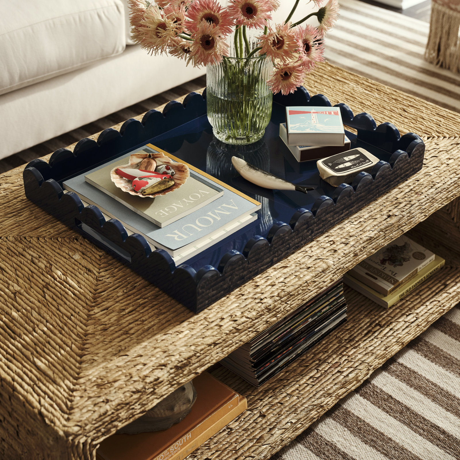 Evana 46" Woven Coffee Table