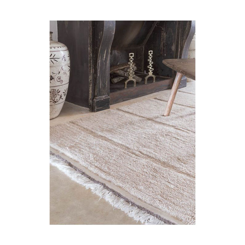 Sheep Of The World Hand Tufted Wool Area Rug in Sheep White, Runner 2'7" x 7'6"
