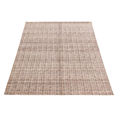 Tapis taupe unique de 5 pi 2 po x 7 pi 10 po Kashkuli